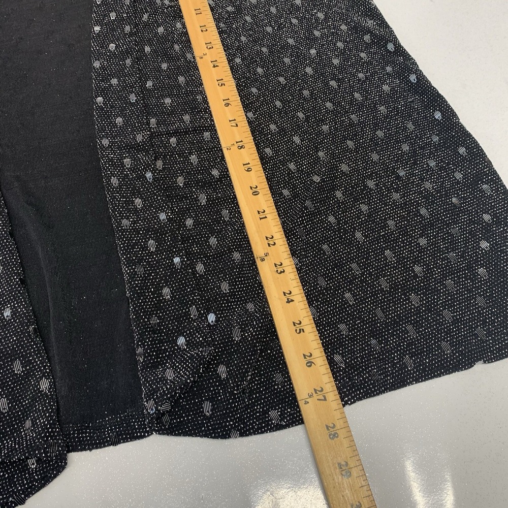 Avenue  Sequin Metallic Open Front Cardigan Women 22/24 Silver Black Sparkly - Picture 8 of 11
